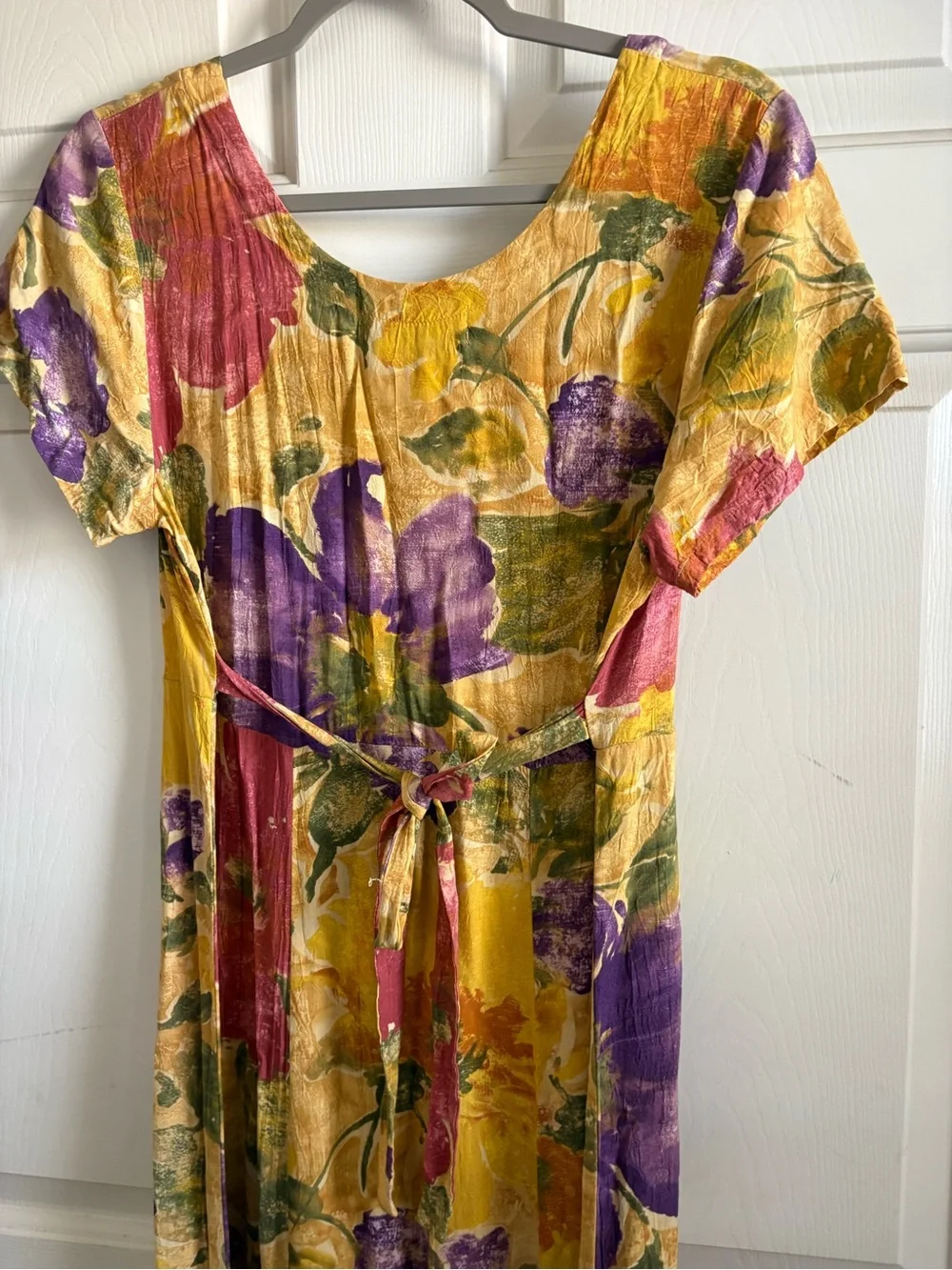 Jams World countryside Floral Maxi market Dress with Pink and Purple Blooms